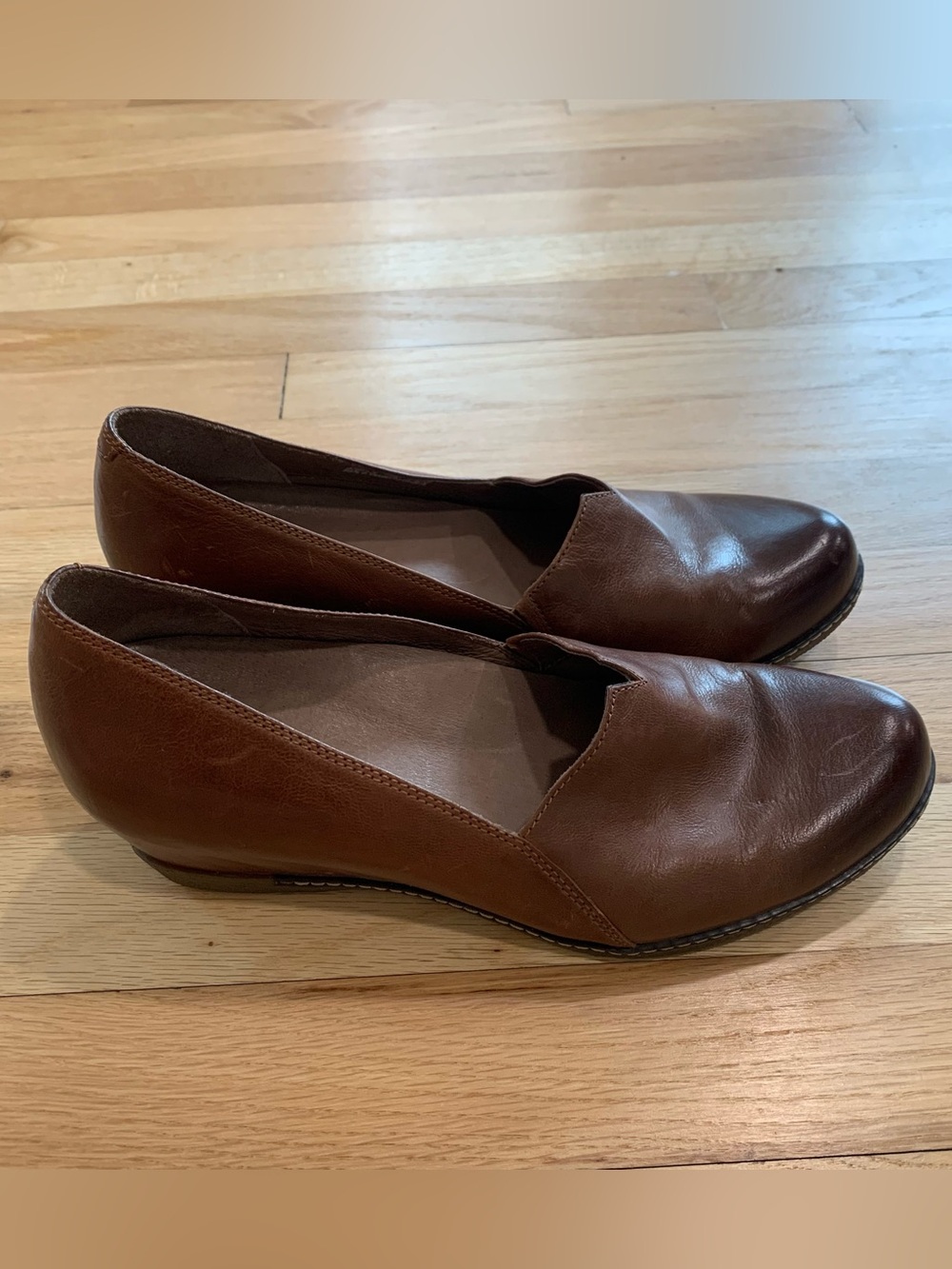 Dansko Liliana Women's Brown Leather Wedge Slip On‎ Shoes Size 39 US Size 9 - Picture 2 of 8